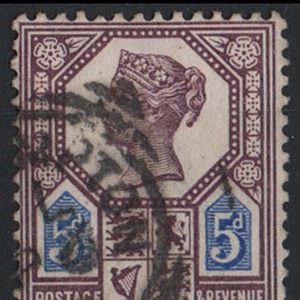 #349 GB 1887 5d die I sg207 fu, unusually rich colours c£120