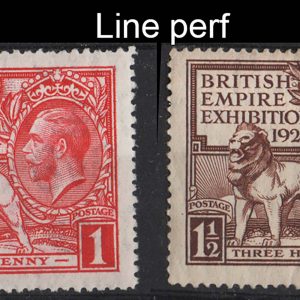 #453 GB 1924 Wembley set um, line perf set sg430-1 c£32