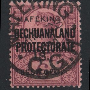 #034 Cape of Good Hope 1900 Mafeking 1s on 6d purple/rose-red fu sg14 c£190