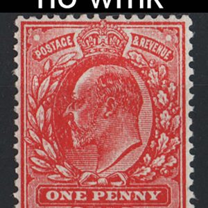 #380 GB 1911 1d brick-red no wmk um perf 14, small crease sg272a c£75
