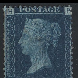 #222 GB 1858 2d blue plate 15 fresh m/mint, gum crease as usual sg47 c£250