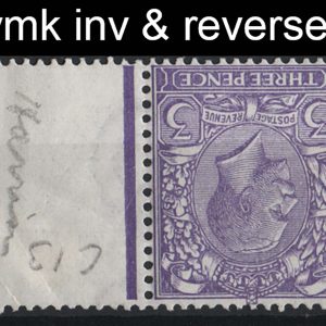#426 GB 1912 3d wmk inverted & reversed, stamp um sg375wk