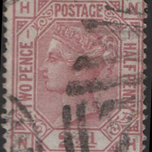#276 GB 1873 2½d rosy-mauve plate 1 white paper sg139 fu