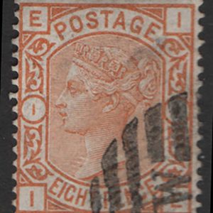 #301 GB 1876 8d orange sg156 vfu c£190
