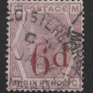 #311 GB 1880 6d on 6d fu sg162 c£75