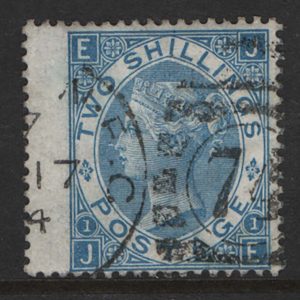 #258 GB 1867 2s deep blue sg119 vfu c£180