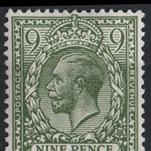#431 GB 1912 9d olive-green um sg393a