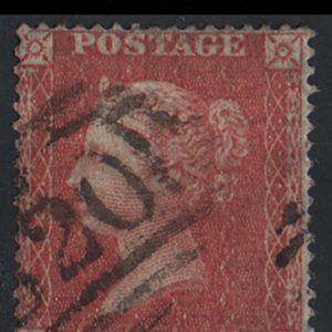 #153 GB 1854 1d red-brown die II small crown perf 16 fu sg21 (Plate 5 GD) Spec C4 c£65