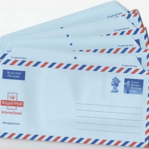 #002 Special Offers Bargain Postage: 7x pristine Worldwide Airletters um, still valid for use @ £3.60 each