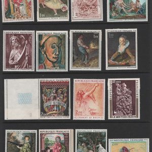 #040 France  1970-3  Art sets sg1877-80, 1908-10, 1944-7, 1985-8 um