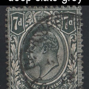 #393 GB 1911 7d deep slate-grey fu cds sg305var Spec M38(1) c£50