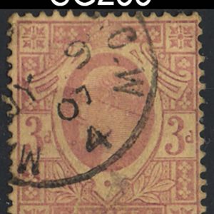#364 GB 1902 3d Dull reddish-purple/yellow/chalky sg233 fu cds c£85