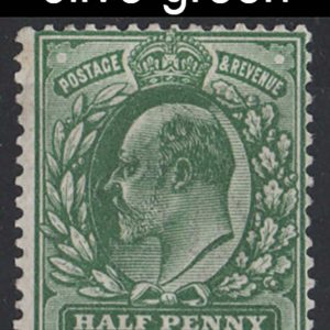 #378 GB 1911 ½d perf 14 olive-green f mint sg267var - a Hendon specialised shade, Hendon lists at £49
