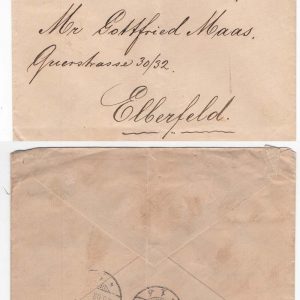#650 Netherlands Antilles 1903 Neat cover from Curaçao to Elberfeld, Germany via New York