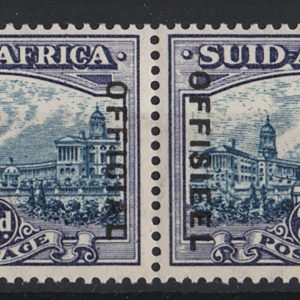 #719 South Africa 1935 2d Official sgO23 um pair (1939) c£150