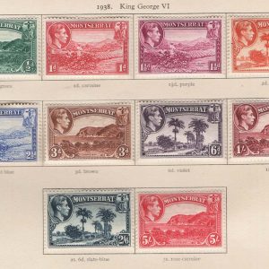 #642 Montserrat 1938 The original 1938 perf 12½ set of 10 sg101-110 c£238 f mint