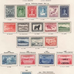 #676 Newfoundland 1941 1c - 48c set of 14 vf mint sg275-289 + a few commems