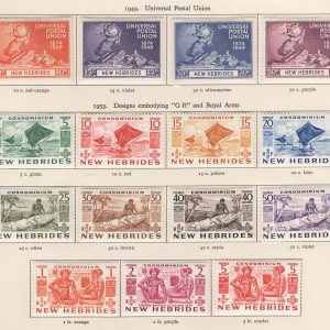 #658 New Hebrides 1953 5c - 5f set of 11 vf mint sg68-78 also 1949 UPU set c£48