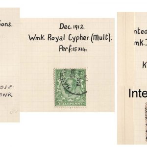 #401 GB 1911 Downey Heads incl 1d die 1B rose-pink shade fu sg331, ½d Multicypher sg246 fu + intense shade of 1d die 1a gu ++