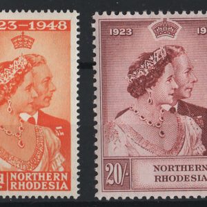 #686 Northern Rhodesia 1948 Silver Wedding set vf mint sg48-49
