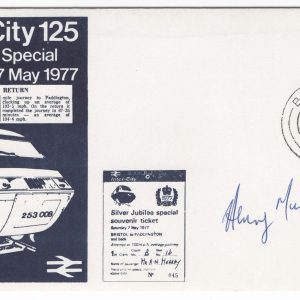 #530 GB 1977 Intercity 125 Jubilee cover, Bristol cds, signed - railway, trains thematic