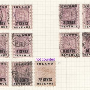 #017 British Guiana 1888 1c - 72c ovpt range fu sg175-184, some duplication - varieties c£154 plus +72c faded