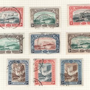 #021 British Guiana 1898 Victoria Jubilee set fu incl extra shades, etc sg216-221 c£70+