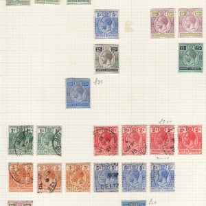 #026 British Honduras 1913 Fine mint range to 50c, sg101, etc incl 50c sg107, ditto used incl 2c on bluish c£125+