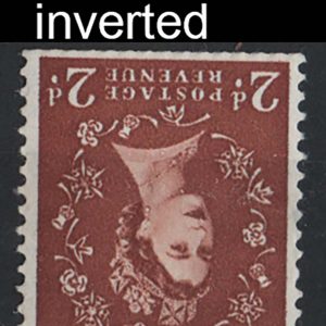 #500 GB 1958 2d wmk inverted um, perfs as scan, sg573wi c£140 with full perfs