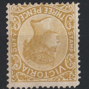 #747 Victoria 1899 3d bistre-yellow wmk V/crown INVERTED (unlisted) sg361var m/mint