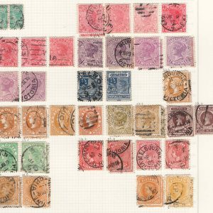 #750 Victoria  Mainly 1905 wmk crown/A range ½d - 1s, generally fu-vfu w various shades, dies, etc approx c£180