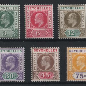 #711 Seychelles 1903 Wmk CA set up to R1.50 sg46-55 vf mint c£95