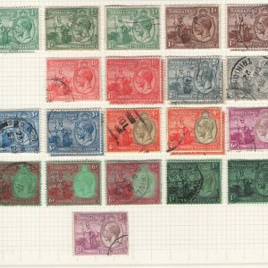 #739 Trinidad & Tobago 1922 ½d - 5s range vfu incl 4d wmk CA sg216, 6d dull purple & bright magenta sg225 and 5s c£112+