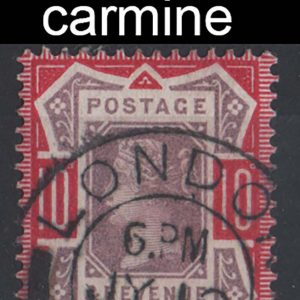 #353 GB 1887 10d dull purple & deep dull carmine sg210a fu cds c£150