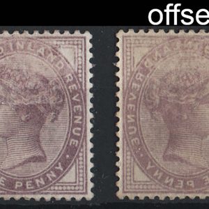 #321 GB 1881 1d lilac with complete offset on gummed side vf mint sg172