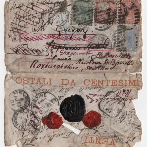 #316 GB 1881 A much travelled 1881 envelope with multiple franking.