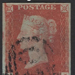 #134 GB 1841 1d orange-brown vfu, 4 large margins, sg12 c£275