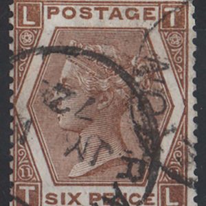 #273 GB 1872 6d deep chestnut vfu cds sg122