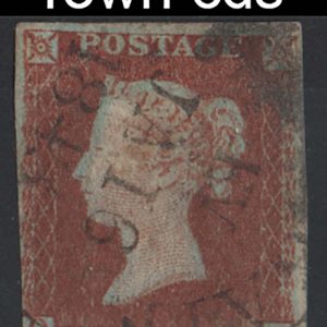 #128 GB 1841 1d red plate 23 QB vgu with dated Town cds, 3½ good margins sg8o c£700
