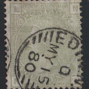 #299 GB 1876 4d sage-green plate 16 vfu cds, unusual Edinburgh cancel  sg153 c£150