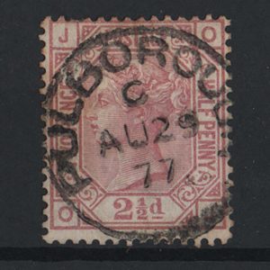#279 GB 1873 2½d rosy-mauve plate 6 fu, cds, scarce to get cds on this value  sg141 c£40