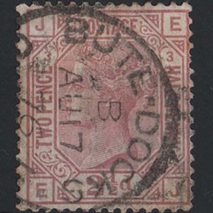 #278 GB 1873 2½d rosy-mauve plate 3, wmk orbs fu, cds, scarce to get cds on this value  sg141 c£75