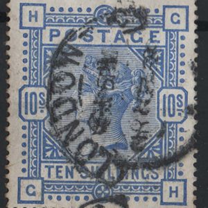 #328 GB 1883 10s ultramarine sg183 vgu c£375