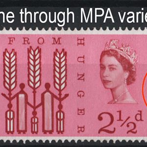 #513 GB 1963 FFH 2½d f mint with the 'line through MPA' variety sg634 Spec W29a c£35
