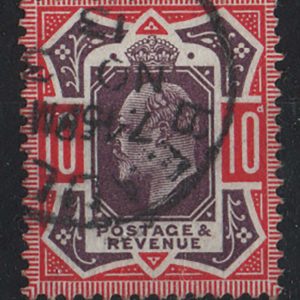 #397 GB 1911 10d dark plum & carmine sg311var Spec M44(8) fu cds c£60
