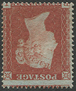 #151 GB 1854 1d red sg17wi (plate 172 ‘BI’) ’WMK.INV’ vf mint - rare mint (Listed but unpriced SG) (Spec C1/1.d), Mike Williams Cert