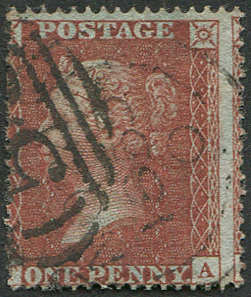 #182 GB 1854 1d red sg26 (RARE plate 15 ‘FA’) vfu, ‘53’ (Bath) numeral & ‘1855’ cds. (Spec C5/1), Mike Williams Cert (c£1,750)