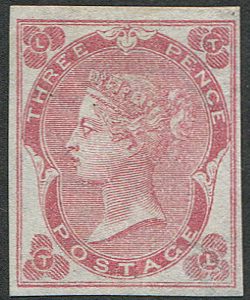 #223 GB 1862 3d sg76 ‘TL’ IMPRIMATUR, very fine mint, four good-large margins.(c£5,500)
