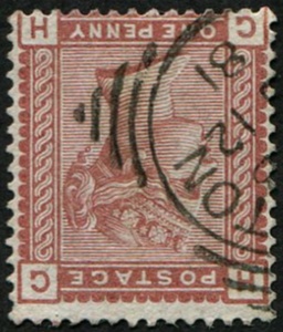 #314 GB 1880 1d Venetian red sg166wi WMKINV vfu, crisp 1881 cds (c£350)