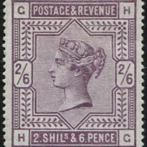 #327 GB 1883 2/6d sg179 deep lilac vf mint, lovely colour of this difficult shade (c£825)